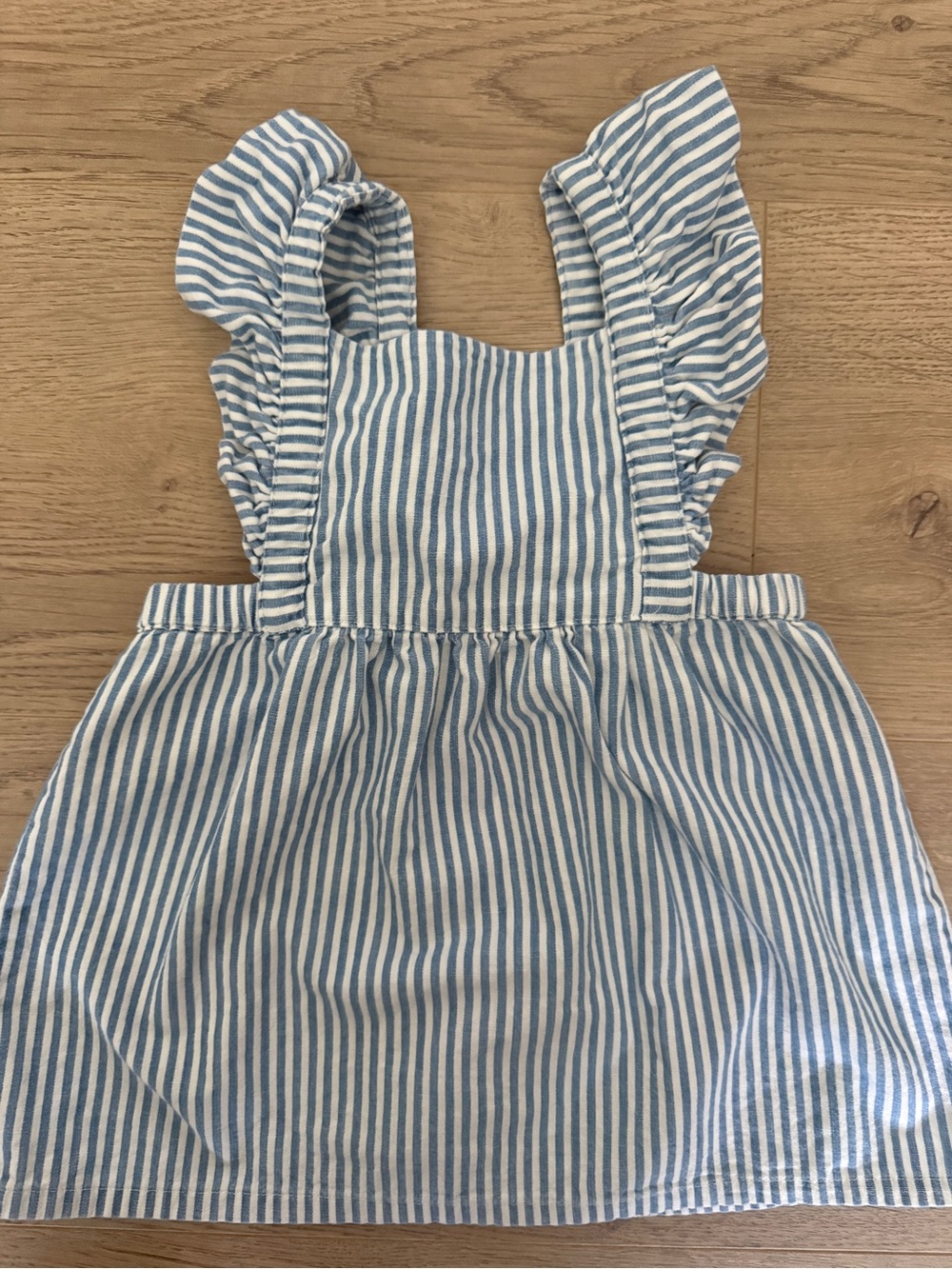 Carters Infant Girls Blue and White Striped Dress 6m